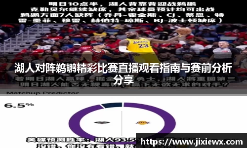 湖人对阵鹈鹕精彩比赛直播观看指南与赛前分析分享